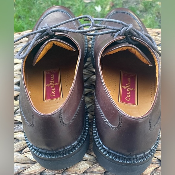 Cole Haan Country Brown Leather Moc Toe Chunky Heel Oxford #07305 Mens 6 WIDE main image 7